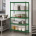 Thumbnail image #3 for Heavy Duty 4-Tier Stationary Wire Shelving Unit, 24 x 14 x 74 Inches, Green Epoxy Coated
