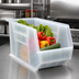 Thumbnail image #4 for Quantum Ultra Stack & Hang Clear Polypropylene Storage Bin, 8-1/4 x 18 x 9 Inches