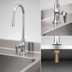 Thumbnail image #3 for T&S Brass Single-Temperature Deck-Mount Single Pantry Faucet with 5 3/4 Inch Swivel/Rigid Gooseneck and Vandal-Resistant Aerator