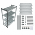 Thumbnail image #3 for Cambro Camshelving Basics Plus 4-Shelf Stationary Starter Unit, 18 x 42 x 72 Inches, Vented, Brushed Graphite