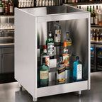 Thumbnail image #3 for Krowne Royal Series KR-L24 24-Inch Stainless Steel Back Bar Liquor Display, Open, No Top, 4-Step