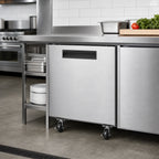 Thumbnail image #3 for Koolmore KM-UCF-1DSS Commercial One-Door Undercounter Freezer, 27-Inch, Stainless Steel, Self-Contained Bottom-Mounted Refrigeration