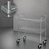 Thumbnail image #3 for Quantum Conductive 3-Shelf Utility Cart, 42 x 18 x 37-1/2 Inches, Chrome Plated