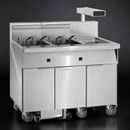 Thumbnail image #3 for Imperial (Middleby) IFSCB350EUC Electric 3-Tank Floor Fryer, 50 lb. Each, Built-In Filter, Computer Controls, Stainless Steel