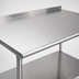 Thumbnail image #3 for Duke 48 x 36 16-Gauge 400 Series Stainless Steel Work Table with 1-1/8-Inch Straight Riser and Stainless Undershelf
