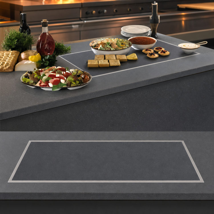 Product image #3 for Hatco Glo-Ray Built-In Rectangular Simulated Stone Heated Shelf, 31-5/8 x 19-5/8 x 2-1/4 Inches