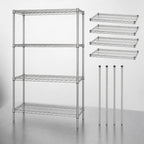 Thumbnail image #3 for Quantum WR54-3636S 36"W x 36"D x 54"H 4-Shelf Wire Shelving Starter Unit, 304 Stainless Steel, Stationary