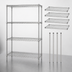 Thumbnail image #3 for Quantum 36-Inch x 36-Inch x 54-Inch Wire Shelving Starter Kit, 4-Shelf, 304 Stainless Steel