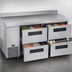 Thumbnail image #3 for Hoshizaki Steelheart ULR60B-D4 Two-Section 60-Inch Undercounter Refrigerator with Four Drawers, Side Mount