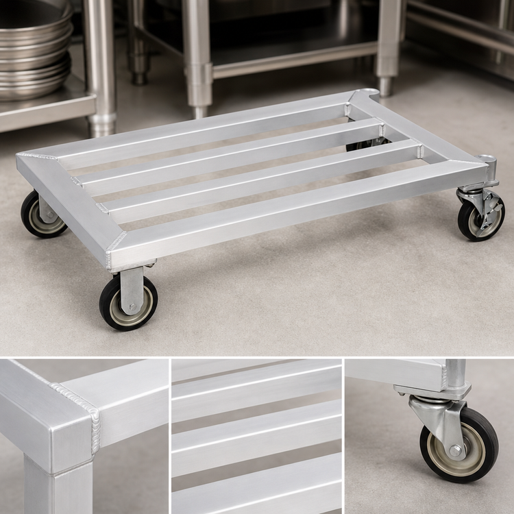 Product image #4 for New Age Mobile Aluminum Dunnage Rack, 43-3/4 x 20 x 8-1/4 Inches, 1000 lb Capacity