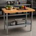Thumbnail image #3 for John Boos SNS09-X 60-Inch x 30-Inch Wood Top Work Table with Stainless Steel Legs and Adjustable Undershelf