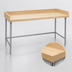 Thumbnail image #3 for Advance Tabco Bakers' Table with 1-3/4 Inch Wood Top, 48 x 36 Inch, and 4 Inch Rear/Side Splash