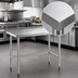 Thumbnail image #3 for Steel Works Stainless Open Base Stainless Steel Worktable with Rear Edge Up, 30 x 24 x 34 Inches