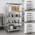 Thumbnail image #3 for BK Resources Stainless Steel Dry Storage Shelving Unit with 4 Adjustable Shelves, 31 x 24 x 72 Inches