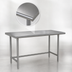 Thumbnail image #3 for Advance Tabco 72 x 24 Inch 14 Gauge 304 Stainless Steel Flat Top Work Table with Open Base