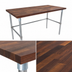 Thumbnail image #3 for John Boos 60 x 24-Inch American Black Walnut Wood Top Work Table, 1-1/2-Inch Thick Edge Grain Flat Top, Galvanized Open Base