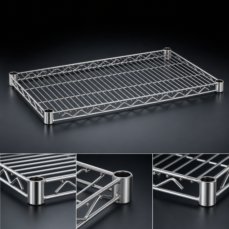 Product image #3 for 24-Inch x 24-Inch Stainless Steel QuadTruss Wire Shelf, 800 lb Capacity