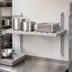 Thumbnail image #4 for New Age Adjust-A-Shelf Heavy-Duty Adjustable T-Bar Wall-Mounted Shelf, 24 x 72 Inches, Aluminum, 500 lb. Capacity