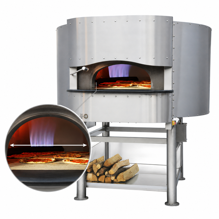 Product image #3 for Morello Forni PG130 Gas-Fired Round Pizza Oven with 51-Inch Cooking Diameter and Stand Base