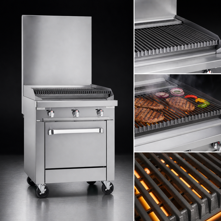 Product image #3 for Southbend Platinum Heavy Duty 18-Inch Gas Sectional Full-Width Charbroiler with Cabinet Base
