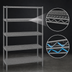 Thumbnail image #3 for Eagle Valu-Master Stationary 5-Tier Starter Wire Shelving Unit, 60 Inch W x 21 Inch D x 74 Inch H, Pewter Gray Epoxy