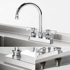 Thumbnail image #3 for Krowne Royal Series 15-301L Deck-Mount Manual Faucet, 6-Inch Gooseneck Spout, 4-Inch Centers, Ceramic Valve, Low-Lead Case of 12