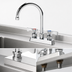Thumbnail image #3 for Krowne Royal Series Deck Mount Manual Faucet with 6-Inch Gooseneck Spout, 4-Inch Centers