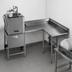 Thumbnail image #3 for Spec-Master Corner Clean Dishtable, 84 Inch Machine-to-Corner x 60 Inch Corner-to-End, 14/304 Stainless Steel