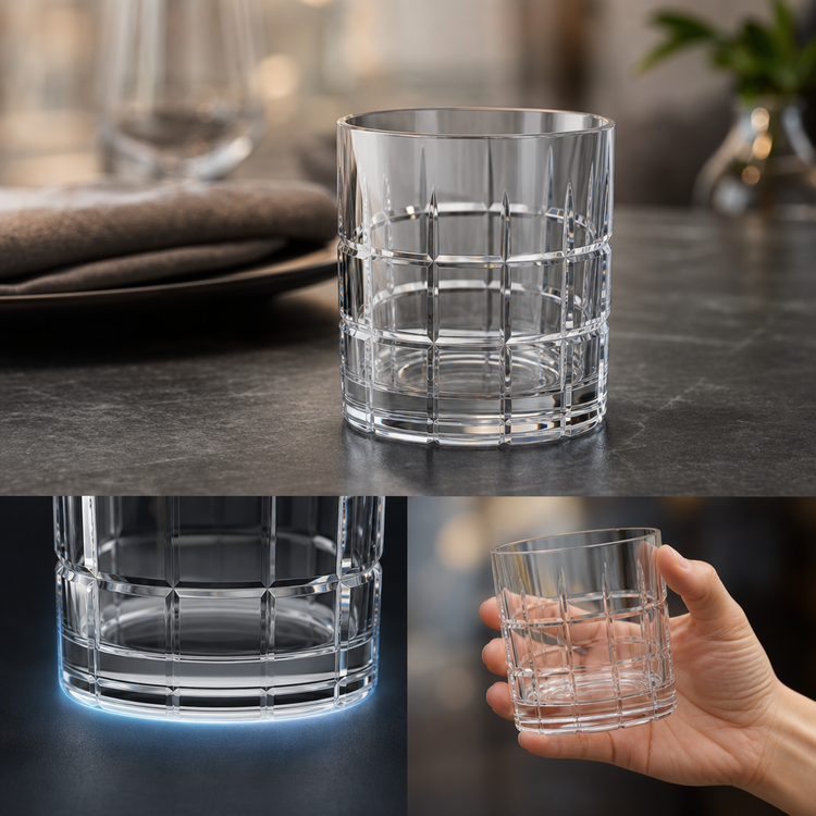 Product image #3 for American Metalcraft Sanibel Collection Tritan Double Old Fashioned Glass, 14 oz., Clear