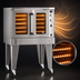 Thumbnail image #3 for Southbend Platinum Full-Size Single Deck Standard-Depth Electric Convection Oven, 11 kW, Standard Controls, Independent Doors, Ventless