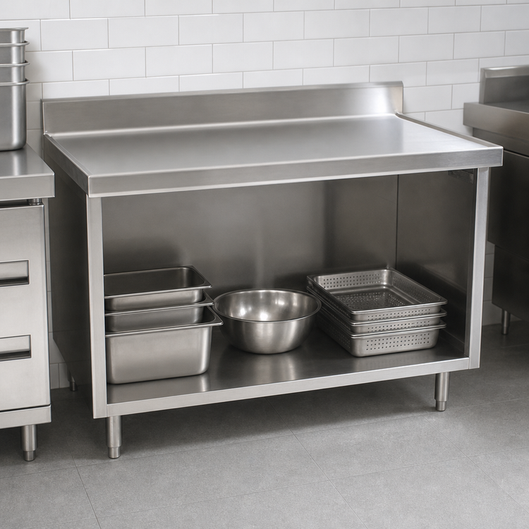 Product image #3 for Eagle Group Spec-Master Marine Series Underbar Open-Front Cabinet Base Work Table, 72 x 30 Inches