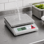 Thumbnail image #3 for Taylor Precision TE10CSW Waterproof Digital Portion Control Scale, 10 lb Dry/160 fl. oz Liquid, Stainless Steel Case of 4