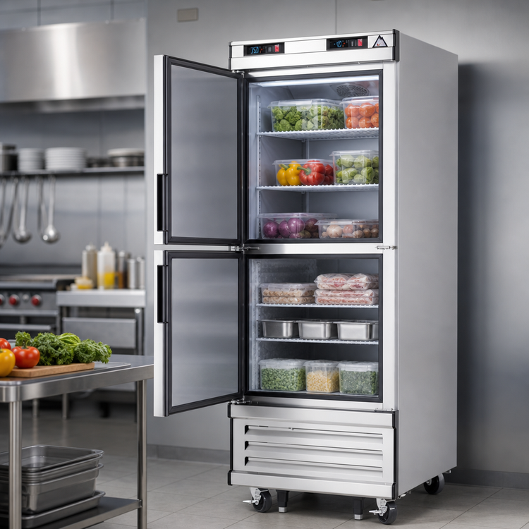 Product image #3 for Everest Refrigeration One-Section Dual Temperature Reach-In Refrigerator/Freezer Combo, Bottom Mount, 29-1/4-Inch Wide
