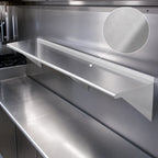 Thumbnail image #3 for Sapphire Manufacturing SMWS-18120 120" x 18" Wall-Mounted Stainless Steel Shelf, 18/400 Series, Rolled Edge, Rear Up-Turn