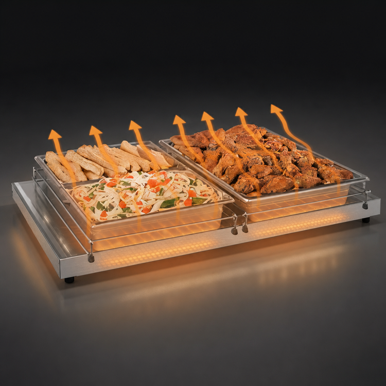 Product image #3 for Hatco Glo-Ray 24-Inch Freestanding Heated Shelf, 25.5-Inch Deep, Stainless Steel Top
