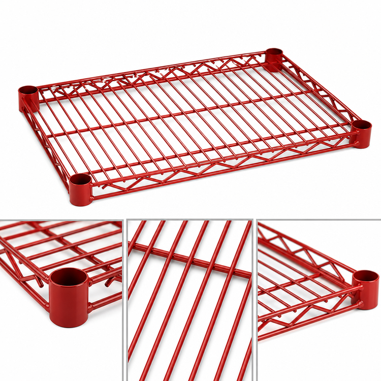 Product image #3 for Eagle Group Stand-Outs Decorative Wire Shelf with QuadTruss, 60W x 24D, Red Epoxy