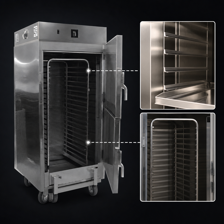 Product image #3 for Carter-Hoffmann RTB201 1-Section Mobile Heated Holding Cabinet for Rational Combimaster & SelfCooking Center Oven Racks