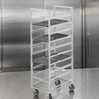 Thumbnail image #3 for Channel Manufacturing 447A3 Single-Section Aluminum Cafeteria Tray Rack, End Load, 10-Tray Capacity, 15 x 20-Inch Trays, 36-Inch High
