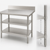 Thumbnail image #3 for Eagle Group Adjustable 18-Gauge 304 Stainless Steel Work Table Undershelf, 120 x 24 Inches