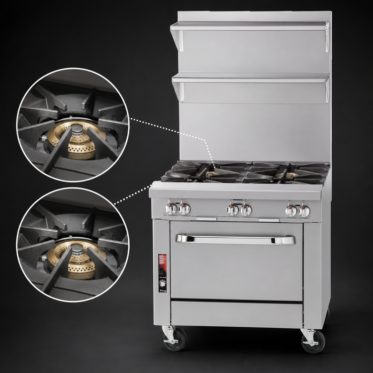 Product image #3 for Southbend Platinum P12N-B Heavy Duty 12-Inch Modular Gas Sectional Range with Two 35,000 BTU Open Burners