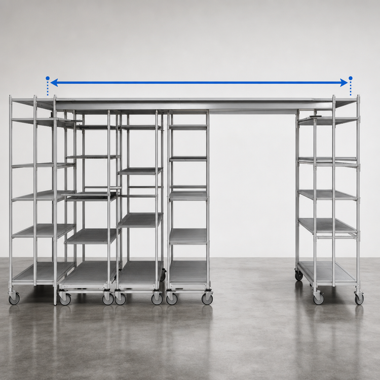 Product image #3 for Metro TOP-TRACK 11 Ft. High-Density Shelving Track Set