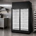 Thumbnail image #3 for True TRM2L Two-Section Low Temp Glass Door Freezer Merchandiser, Self-Contained, Black/White