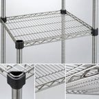 Thumbnail image #3 for Eagle Group QuadTruss QAR2424S Reverse Mat Wire Shelf with Built-In Ledges, 24 x 24 Inches, Stainless Steel Finish Case of 4