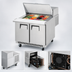 Thumbnail image #3 for Everest Refrigeration EPBSR2 Back-Mount Mega-Top 2-Section Sandwich Prep Table, 35-5/8-Inch, 10 Cu. Ft.
