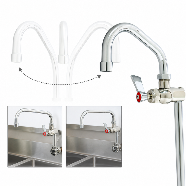 Product image #3 for Fisher 14-Inch Swing Spout Add-On Faucet with Lever Handle and 4-Inch Riser