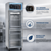 Thumbnail image #3 for Continental Refrigerator 1FSNSSGDHD One-Section Shallow Depth Display Freezer with Half Hinged Glass Doors