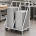 Thumbnail image #4 for Double-Wide Heavy-Duty Aluminum Bun Pan/Dough Box Dolly, 2-Stack, 200-Pan Capacity