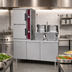 Thumbnail image #3 for Crown DCX-2-6-10 Two Compartment Direct Steam Kettle and Convection Steamer with 60 Inch Cabinet Base