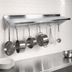 Thumbnail image #3 for John Boos Stallion 84-Inch Wall-Mount Stainless Steel Pot Rack Shelf with 7 Hooks