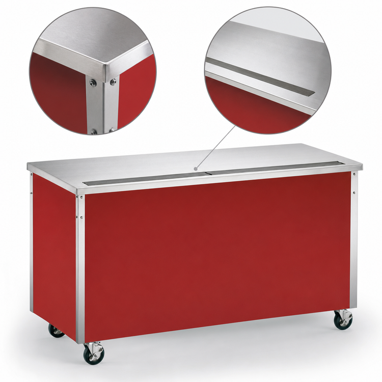 Product image #3 for Vollrath 4-Series Signature Server Beverage Serving Counter, 74-Inch x 28-Inch x 30-Inch, Stainless Steel, Enclosed Base